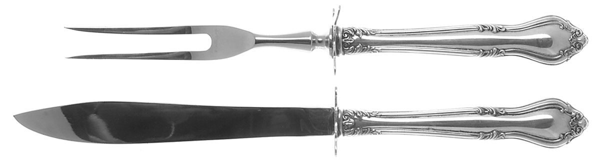 Georgian Manor (Sterling, 1958) Small Steak 2-Piece Carving Set w/Stainless Blade by Lunt Silver-1