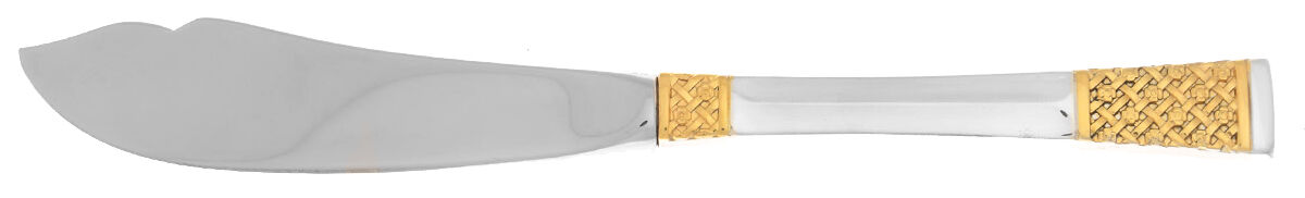 Golden Columbine (Sterling, 1973) Hollow Handle Master Butter Knife by Lunt Silver-1
