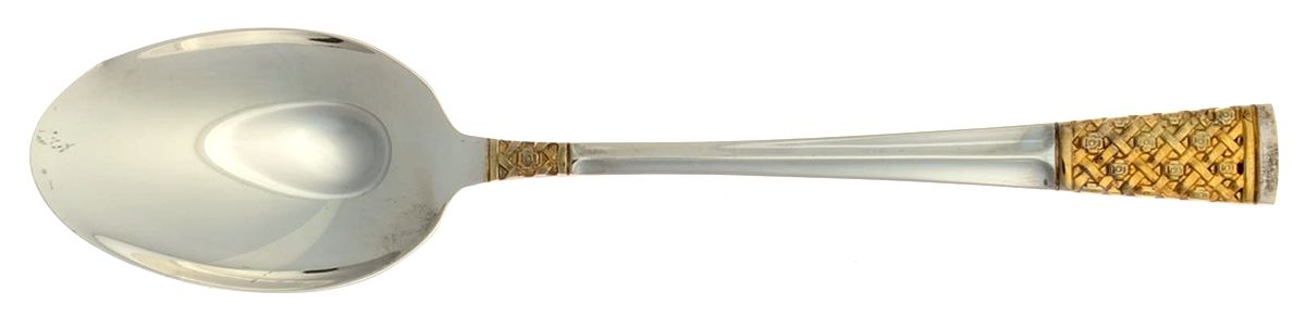 Golden Columbine (Sterling, 1973) Dessert/Oval Soup Spoon by Lunt Silver-1