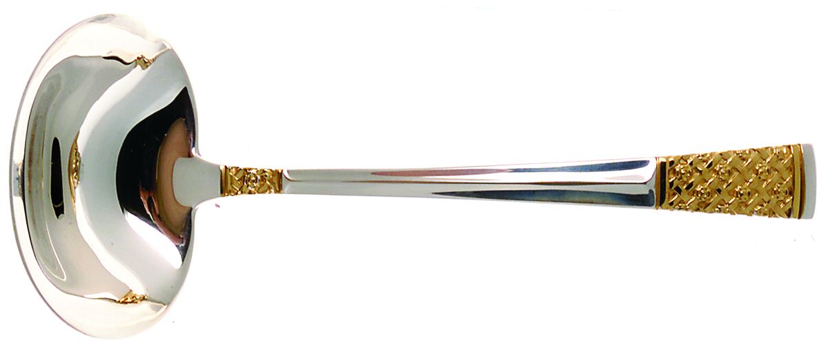 Golden Columbine (Sterling, 1973) Solid Gravy Ladle by Lunt Silver-1