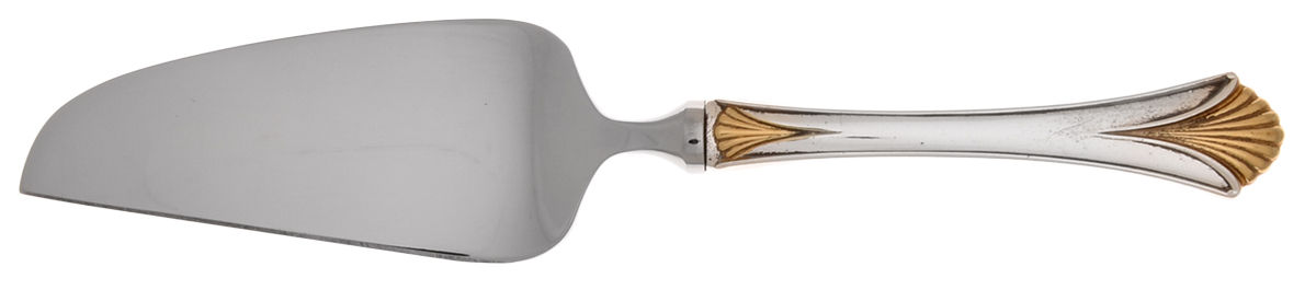 Golden Regency Shell (Sterling, 1989) Cheese Knife with Stainless Blade by Lunt Silver-1