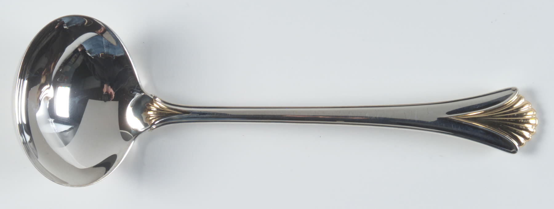 Golden Regency Shell (Sterling, 1989) Solid Gravy Ladle by Lunt Silver-1