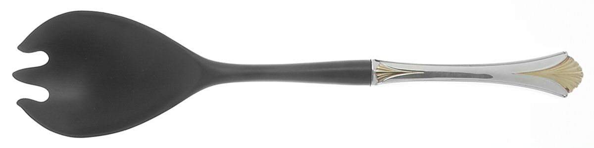 Golden Regency Shell (Sterling, 1989) Salad Serving Fork with Plastic Prongs by Lunt Silver-1