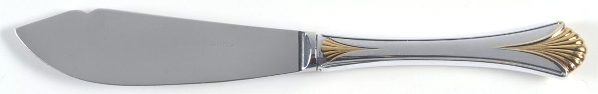 Golden Regency Shell (Sterling, 1989) Hollow Handle Master Butter Knife by Lunt Silver-1