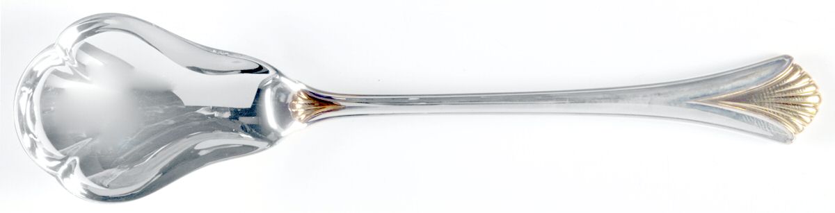 Golden Regency Shell (Sterling, 1989) Sugar Shell Spoon by Lunt Silver-1