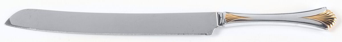 Golden Regency Shell (Sterling, 1989) Cake Slicer with Stainless Blade by Lunt Silver-1