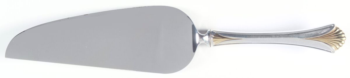 Golden Regency Shell (Sterling, 1989) Pie & Cake Server with Stainless Blade by Lunt Silver-1