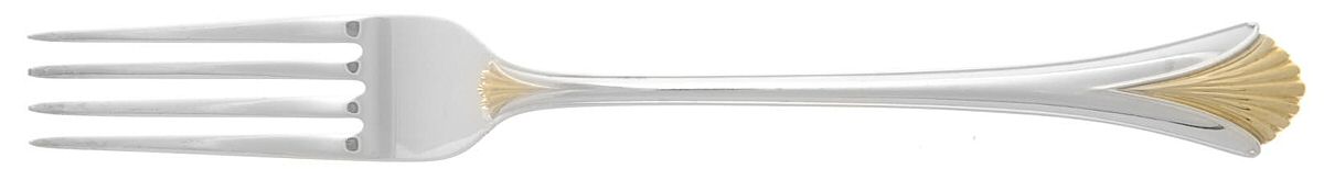 Golden Regency Shell (Sterling, 1989) Fork by Lunt Silver-1