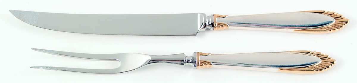 Golden Soleil (Sterling, 1995) Small Stainless Blade 2-Piece Steak Carving Set by Lunt Silver-1