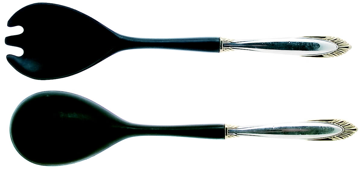 Golden Soleil (Sterling, 1995) Plastic Bowl 2-Piece Salad Set by Lunt Silver-1