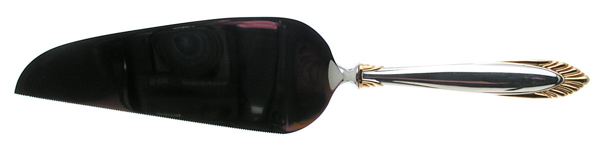 Golden Soleil (Sterling, 1995) Pie & Cake Server with Stainless Blade by Lunt Silver-1