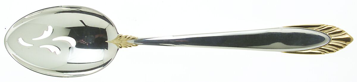 Golden Soleil (Sterling, 1995) Pierced Tablespoon (Serving Spoon) by Lunt Silver-1