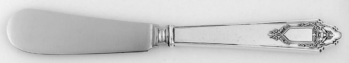 Granado (Sterling, 1929) Butter Spreader Hollow Hdl-Paddle/Stainless Blade by Lunt Silver-1