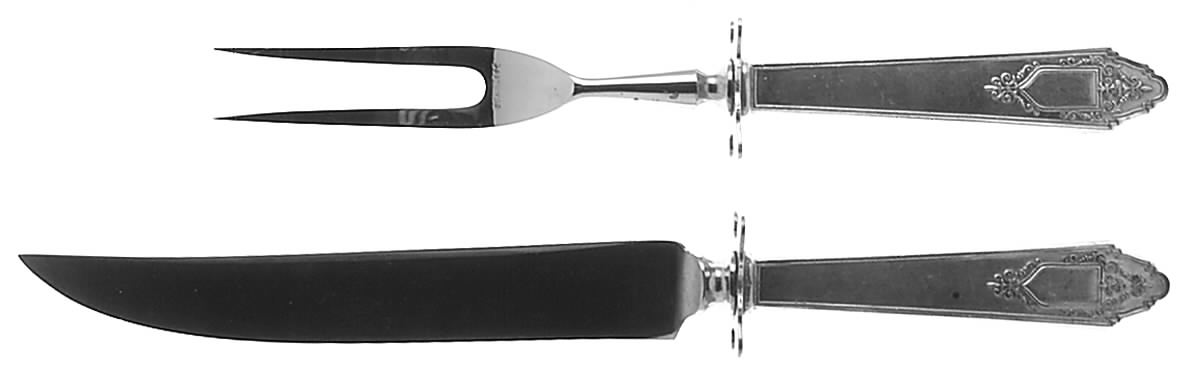 Granado (Sterling, 1929) Small Stainless Blade 2-Piece Steak Carving Set by Lunt Silver-1