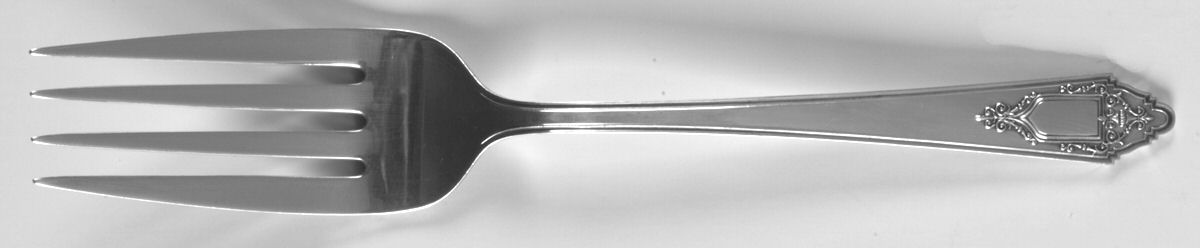 Granado (Sterling, 1929) Medium Solid Cold Meat Serving Fork by Lunt Silver-1