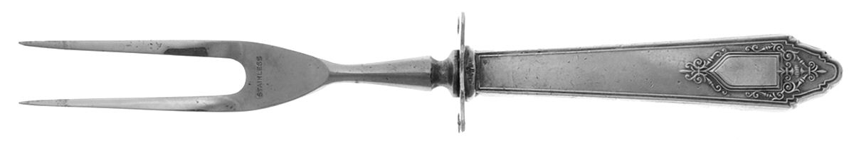 Granado (Sterling, 1929) Small Carving Fork W/Sterling Guard by Lunt Silver-1