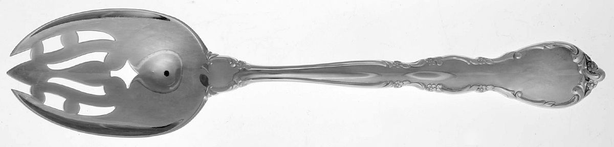 Haverford (Silverplate, 1980) Pierced Tablespoon (Serving Spoon) by Lunt Silver-1