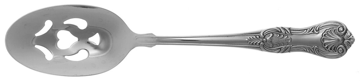 Hillsborough (Stainless, 1980) Pierced Tablespoon (Serving Spoon) by Lunt Silver-1