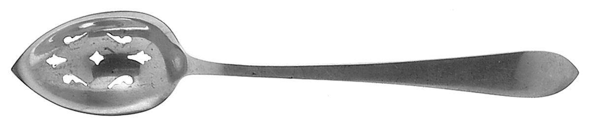 Jefferson (Sterling, 1883) Pierced Bowl Short Handle Olive Spoon by Lunt Silver-1
