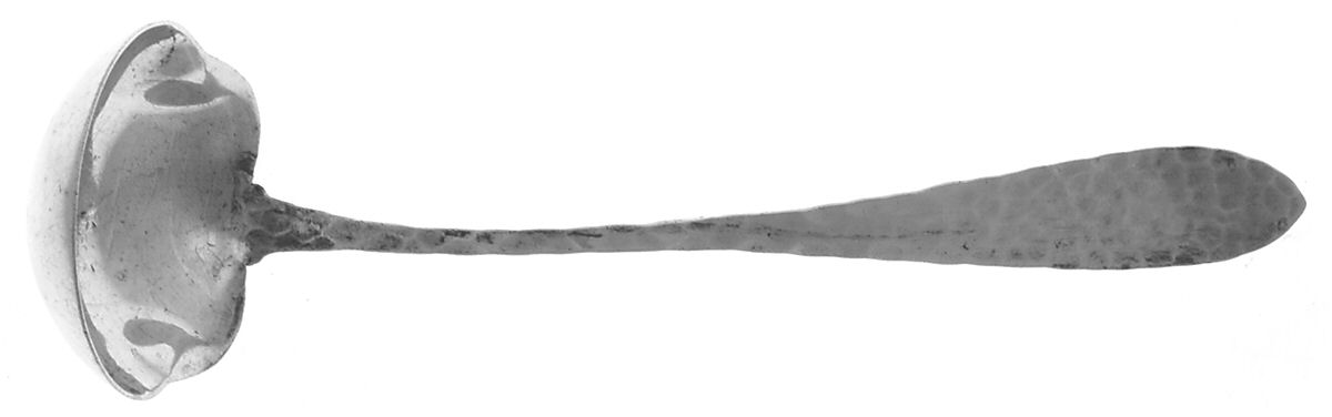 Jefferson-Hand Hammered (Sterling, 1903) Solid Piece Cream Ladle by Lunt Silver-1
