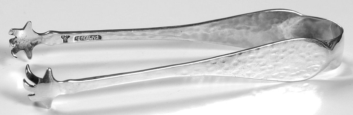 Jefferson-Hand Hammered (Sterling, 1903) Sugar Tongs by Lunt Silver-1