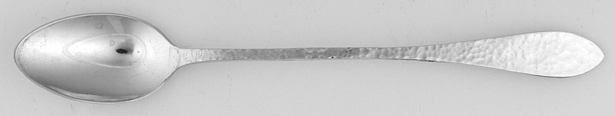 Jefferson-Hand Hammered (Sterling, 1903) Iced Tea Spoon by Lunt Silver-1