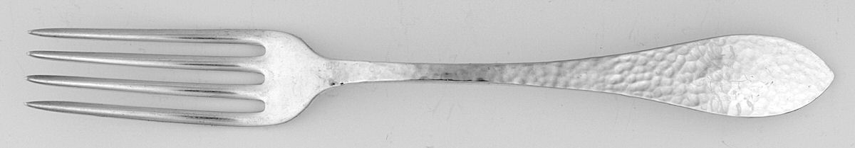 Jefferson-Hand Hammered (Sterling, 1903) Fork by Lunt Silver-1