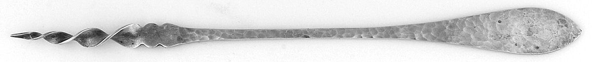 Jefferson-Hand Hammered (Sterling, 1903) One Tine Butter Pick by Lunt Silver-1