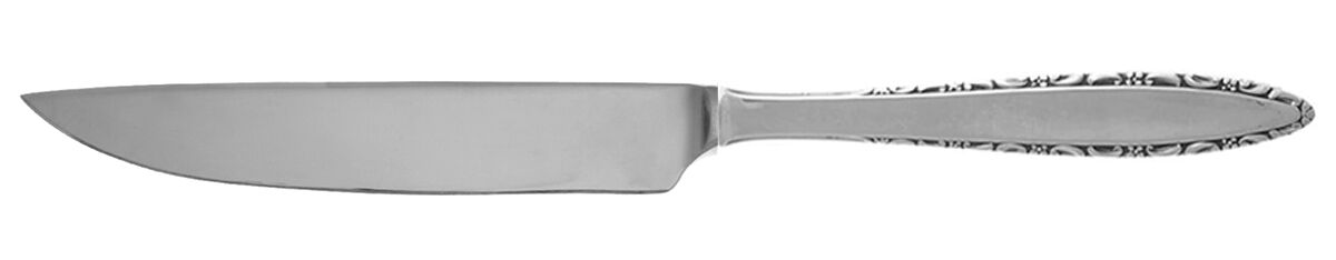 Lace Point (Sterling, 1965) Steak Knife Individual Hollow, No Serrate HC by Lunt Silver-1