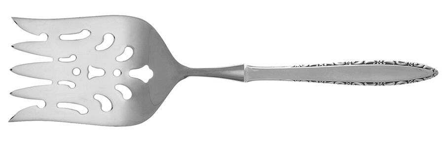 Lace Point (Sterling, 1965) Fish Serving Fork with Stainless Tines HC by Lunt Silver-1