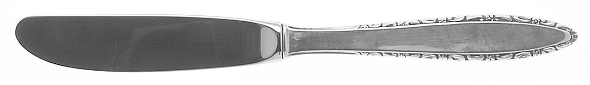 Lace Point (Sterling, 1965) Modern Hollow Butter Spreader (Stainless) by Lunt Silver-1