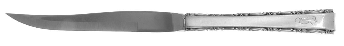 Madrigal (Sterling, 1962) Individual Monogram Steak Knife w/Bevel Blade by Lunt Silver-1
