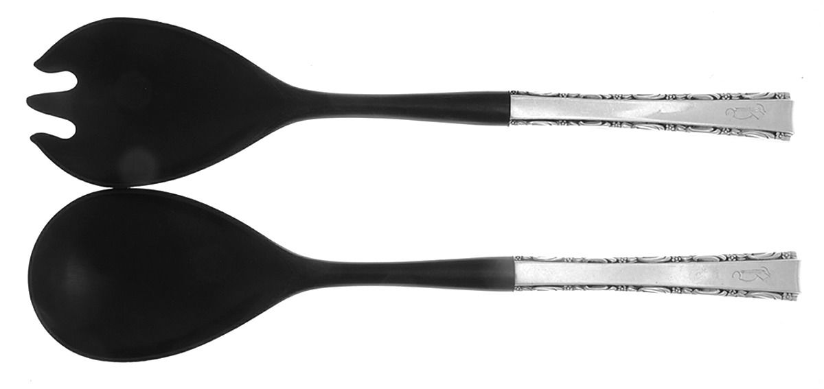 Madrigal (Sterling, 1962) Plastic Bowl 2-Piece Salad Set by Lunt Silver-1