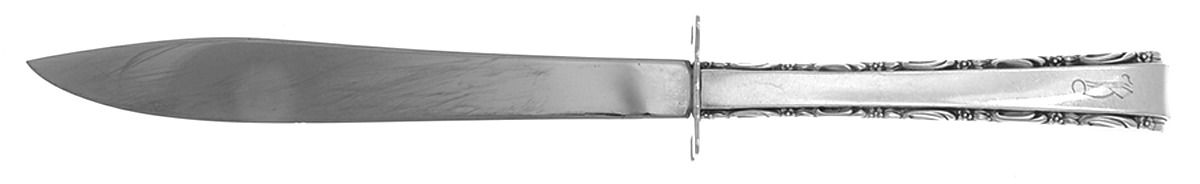 Madrigal (Sterling, 1962) Small Carving Knife Stainless Blade W/Sterling Gua by Lunt Silver-1