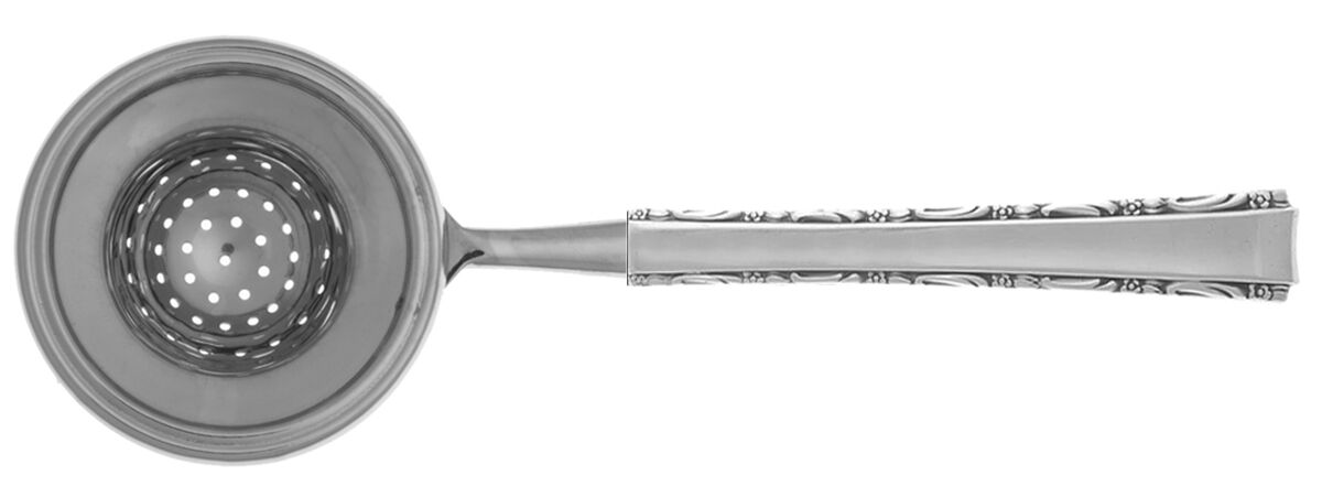 Madrigal (Sterling, 1962) Tea Strainer Overcup Serving-Stainless Bowl HC by Lunt Silver-1