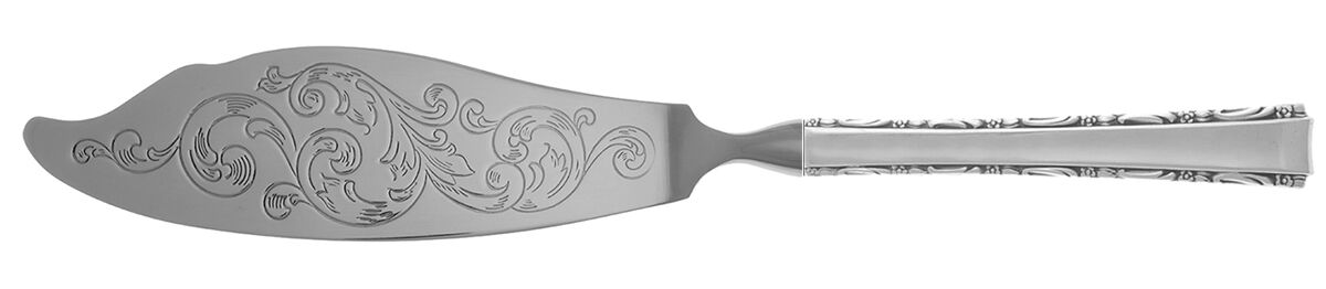 Madrigal (Sterling, 1962) Fish Serving Knife with Stainless Blade HC by Lunt Silver-1