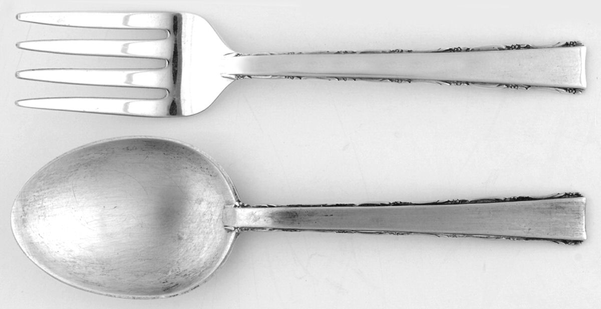 Madrigal (Sterling, 1962) 2 Pc Baby Set (BF, BS) by Lunt Silver-1