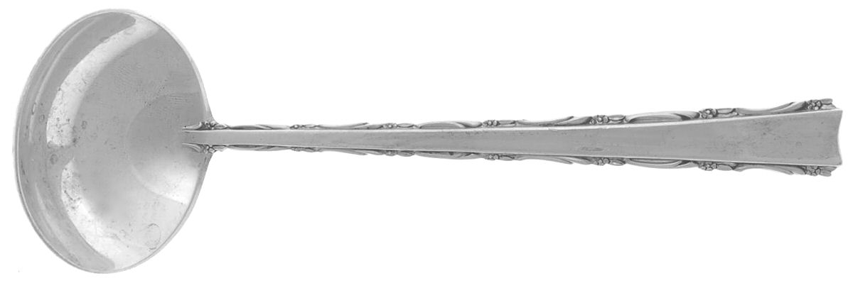 Madrigal (Sterling, 1962) Solid Piece Cream Ladle by Lunt Silver-1