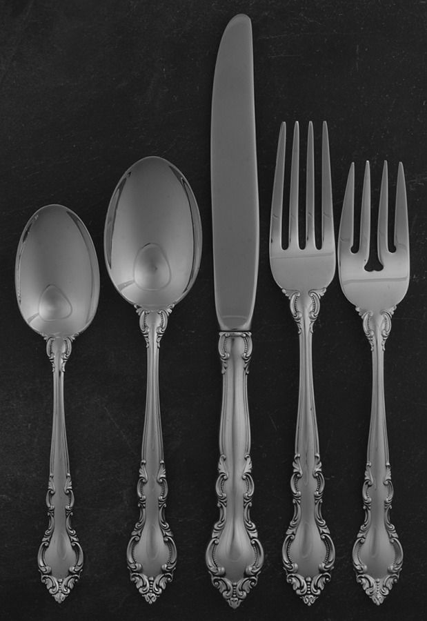 Malvern (Sterling, 1970) 5 Piece Place Size Setting by Lunt Silver-1