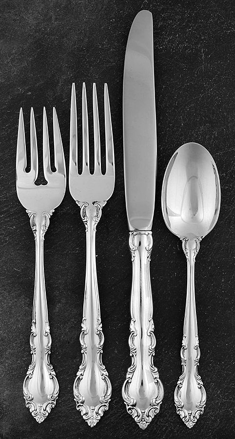 Malvern (Sterling, 1970) 4 Piece Place Size Setting by Lunt Silver-1