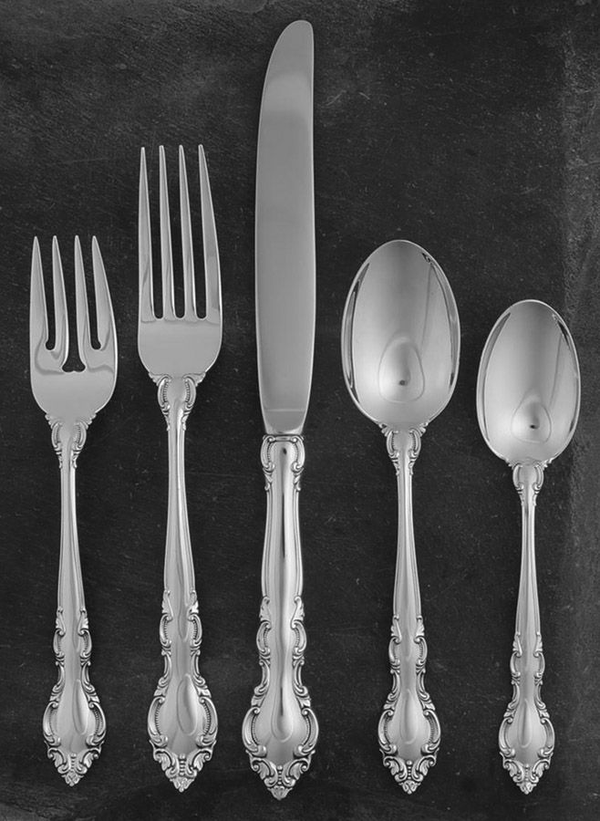 Malvern (Sterling, 1970) 5 Piece Dinner Size Setting by Lunt Silver-1