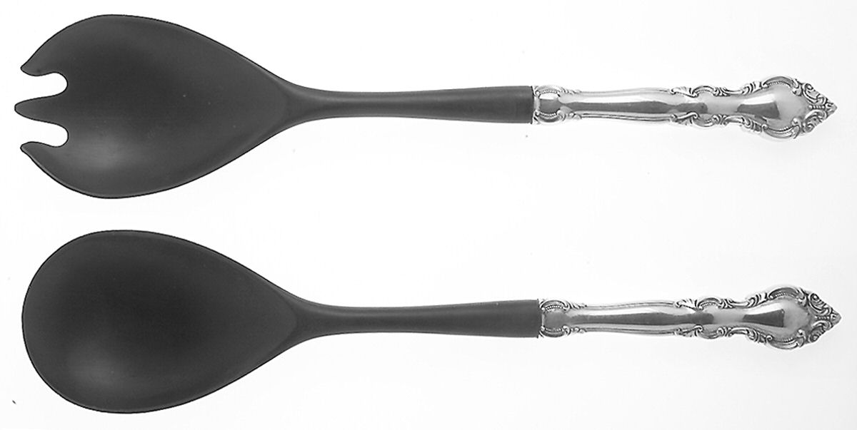 Malvern (Sterling, 1970) Plastic Bowl 2-Piece Salad Set by Lunt Silver-1