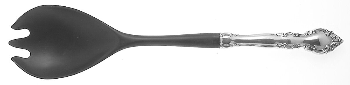 Malvern (Sterling, 1970) Salad Serving Fork with Plastic Prongs by Lunt Silver-1