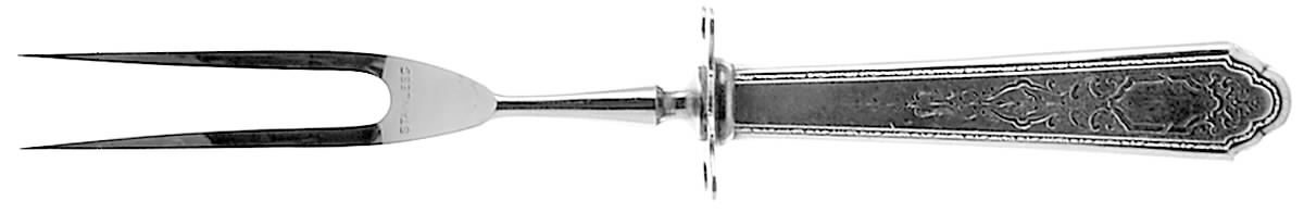 Mary II (Sterling, 1923) Small Steak Carving Fork with Stainless Prongs by Lunt Silver-1