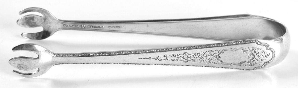 Mary II (Sterling, 1923) Small Sugar Tongs by Lunt Silver-1