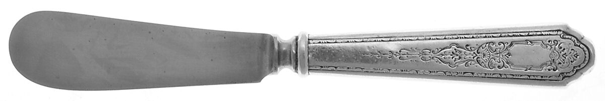 Mary II (Sterling, 1923) Butter Spreader Hollow Hdl-Paddle/Stainless Blade by Lunt Silver-1