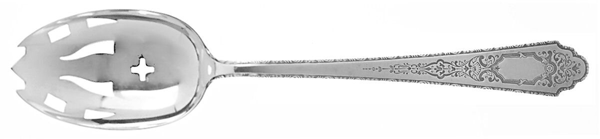 Mary II (Sterling, 1923) Pierced Tablespoon (Serving Spoon) by Lunt Silver-1