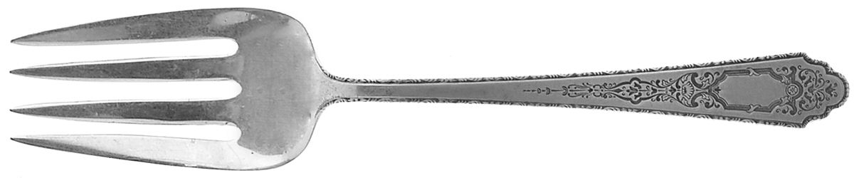 Mary II (Sterling, 1923) Small Solid Cold Meat Serving Fork by Lunt Silver-1