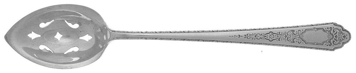Mary II (Sterling, 1923) Pierced Bowl Short Handle Olive Spoon by Lunt Silver-1