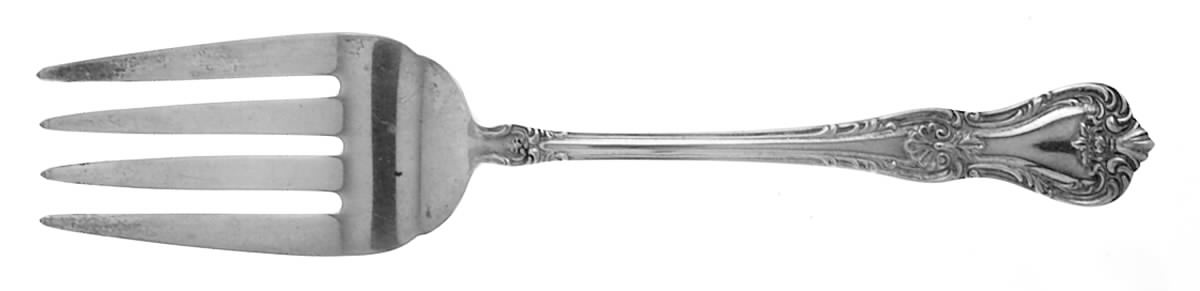 Memory Lane (Sterling, 1949) Small Solid Cold Meat Serving Fork by Lunt Silver-1